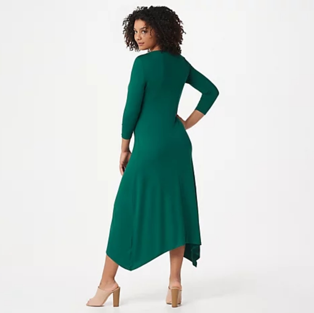 G.I.L.I  peache knit v neck midi dress WILD GINGER - Picture 2 of 2